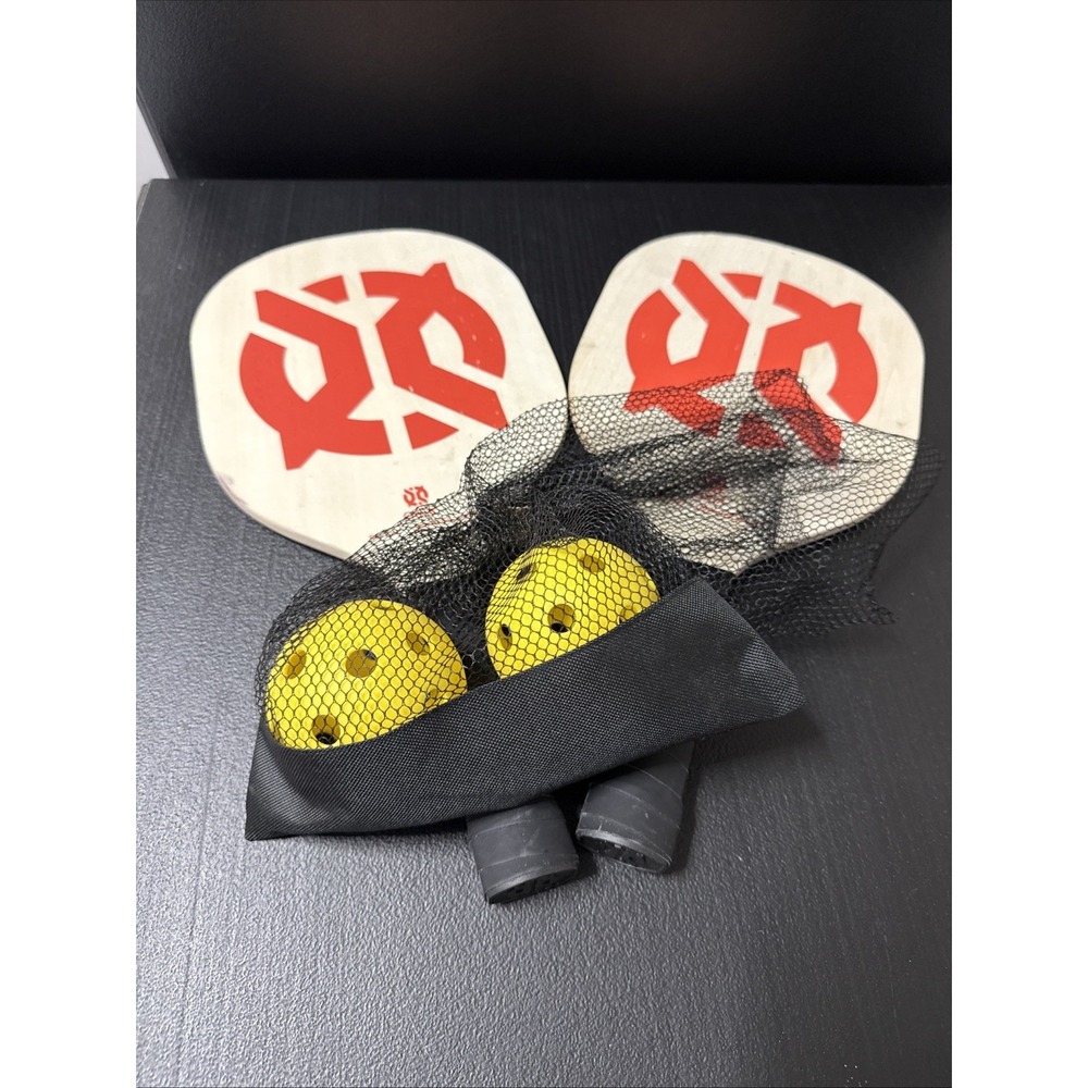 Set Of 2 Onix Recruit Wood Paddles Starter Pickleball White Orange